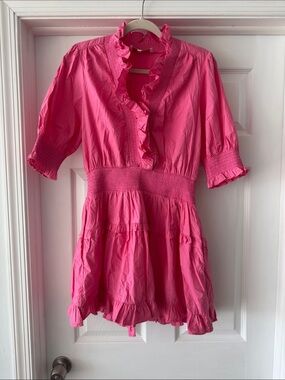 Love the Label Hot Pink Ruffle Detail Top - M